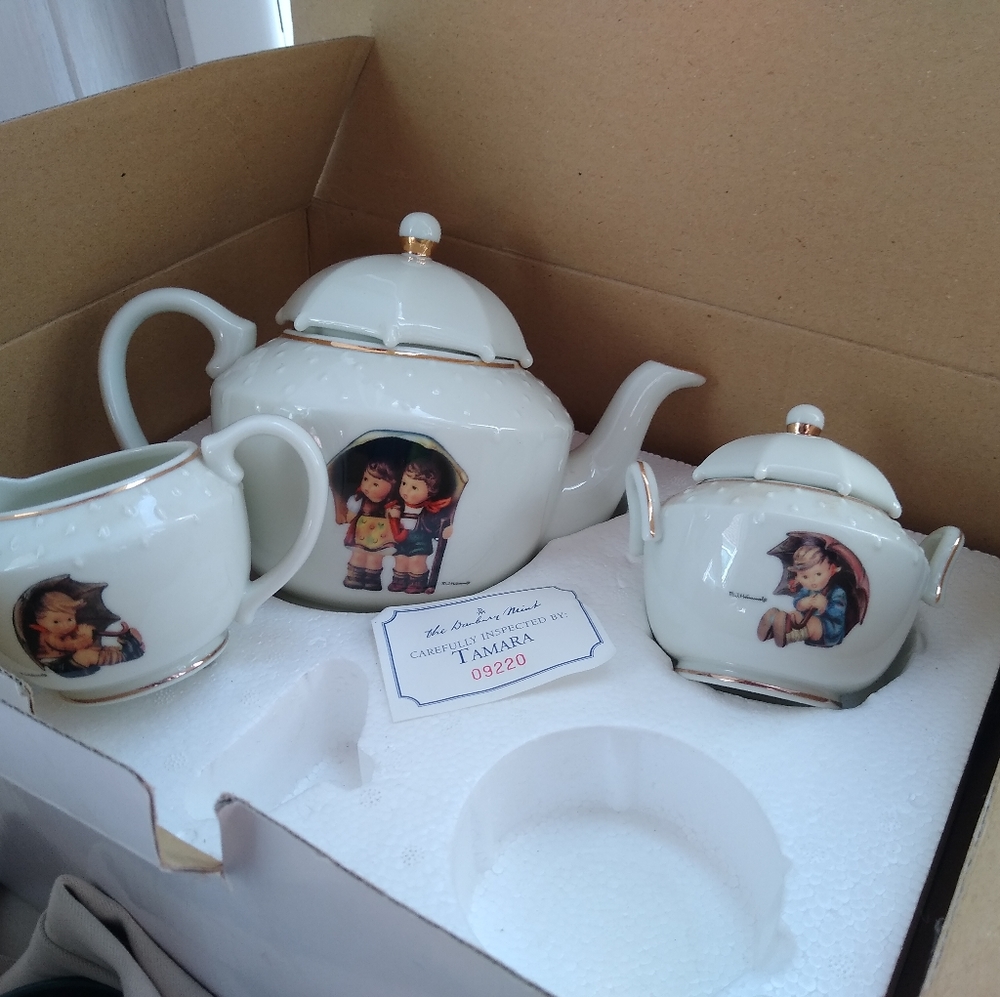 MJ Hummel porcelain tea set- the Danbury mint